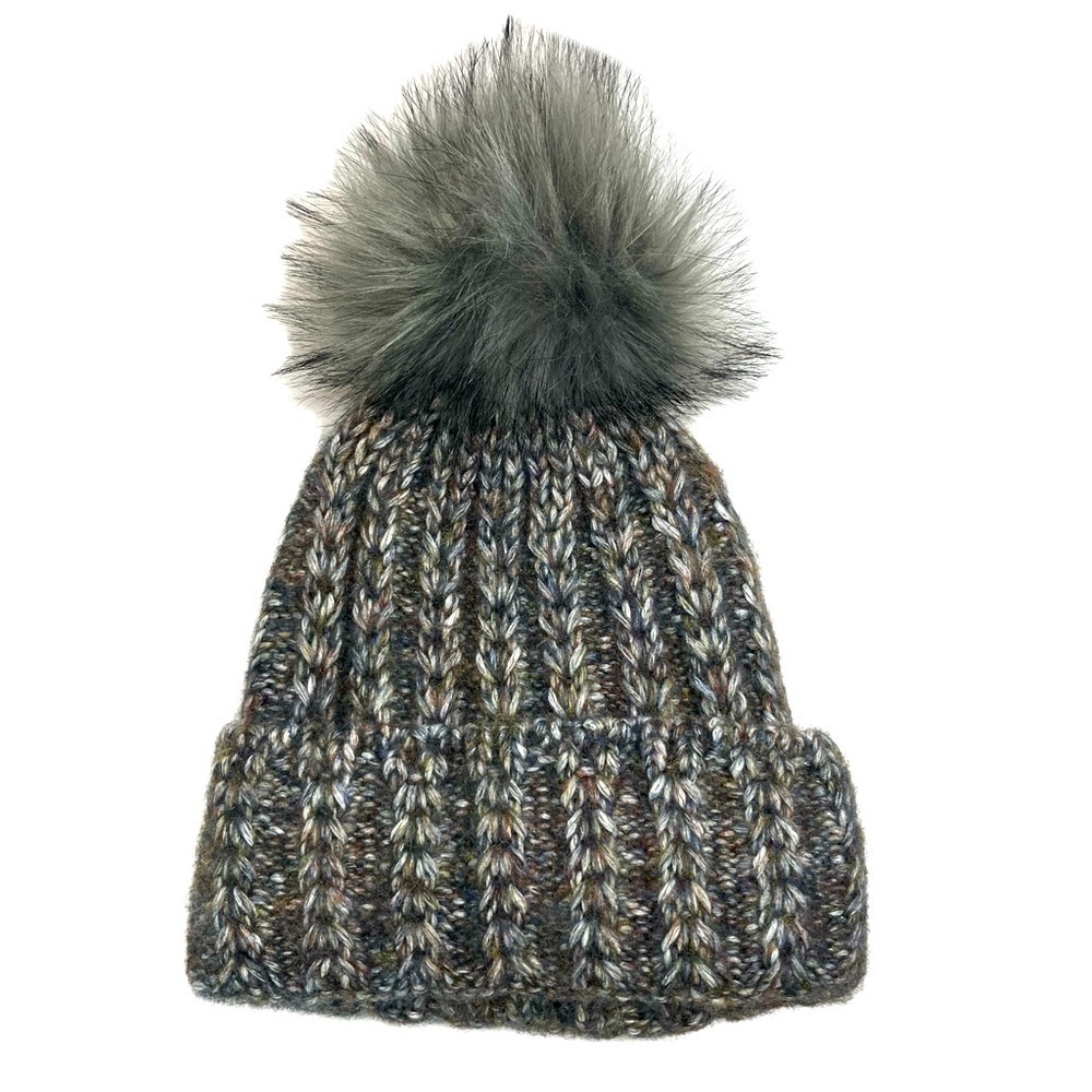 Norla Made In Canada Alpaca & Wool Blend Beanie With A Fluffy Pom Pom